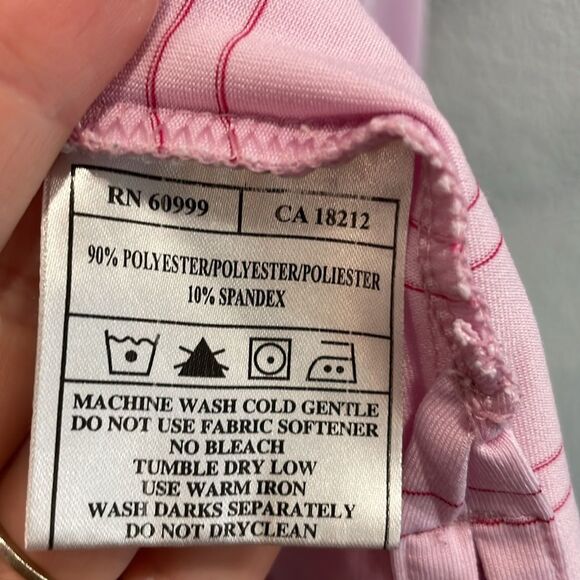 Antigua Montigo Pink with Red Stripes Athletic Golf Polo Size XXL - Picture 4 of 7